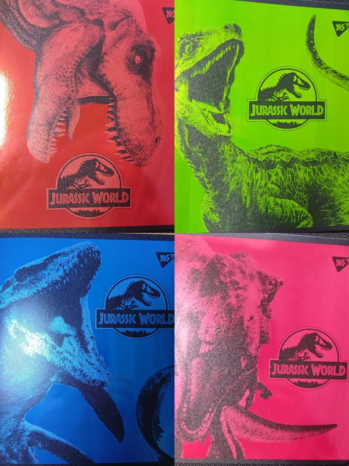 Зошит 18л # YES "Jurassic world" Ірідіум+гібрід.виб.лак