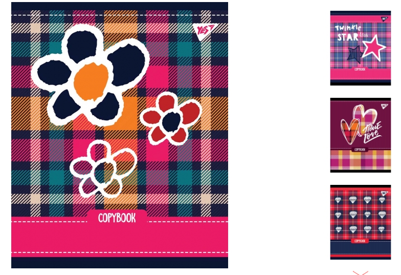 Зошит 18л # 765196 YES "Tartan fun" виб.гібрід.лак