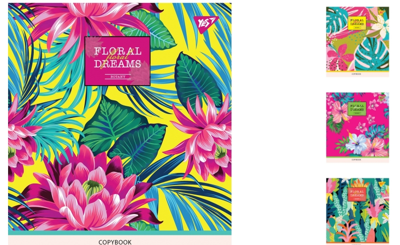 Зошит 18л # 765197 YES "Tropical paradise" неон+софт-тач