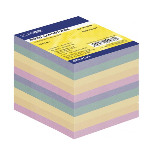 Папір для нотаток 90х90 мм Economix E20938-99, 1000арк., кольоровий