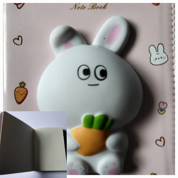 Блокнот зі сквішем 13*18см, 100 кольорових аркушів Зайчик