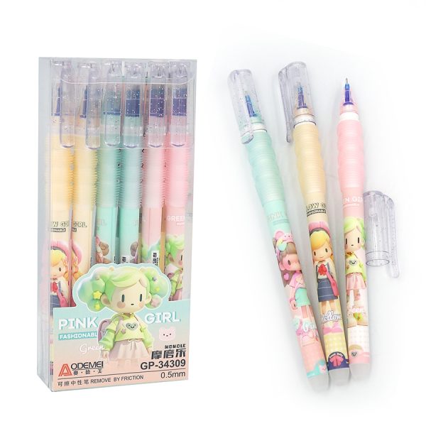 Ручка стир. автомат. гель. Aodemei "Pink girl" 0,5мм 34309