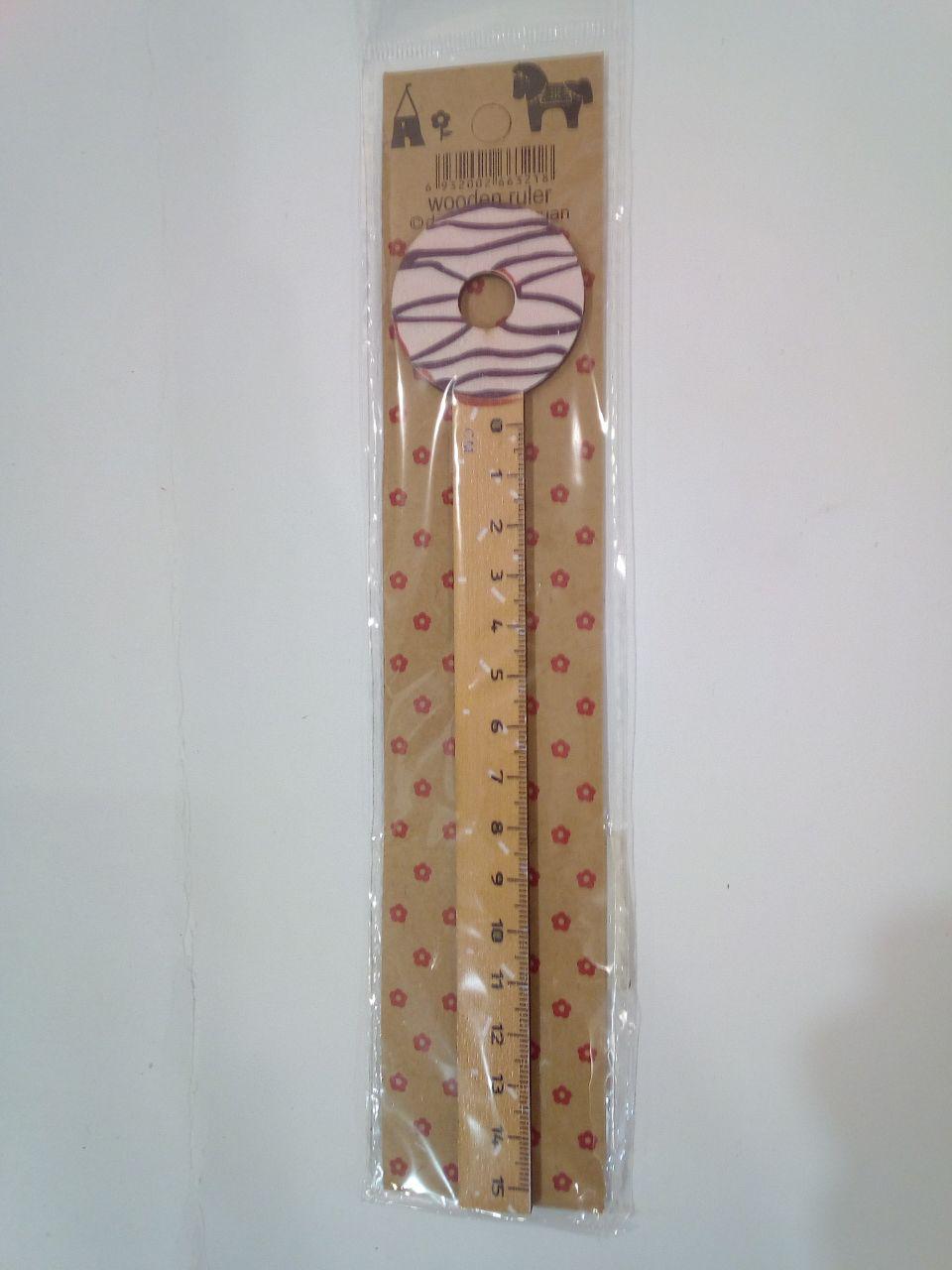 Лінійки дерев'яні Донати 15 см  1313