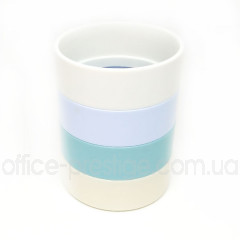 Підставка для ручок Триколірна  кругла  пластик  3005