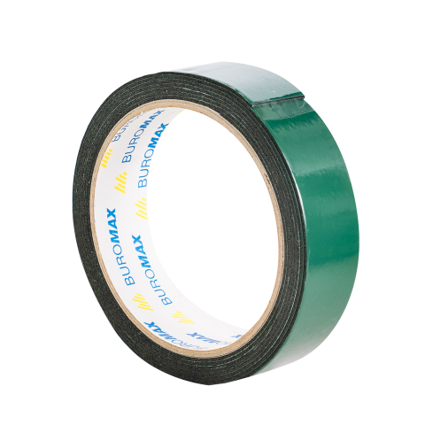 Клейка стрічка двохстороння на спіненій основі, 24мм х 2м чорна