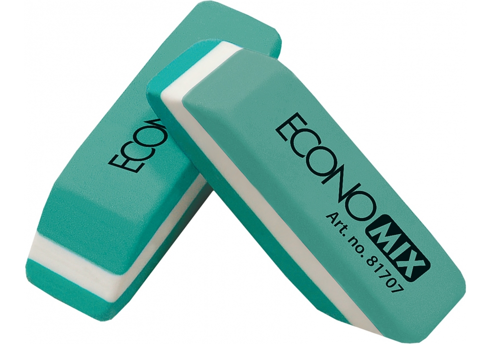 Гумка для олівця, біло-зелена E81707