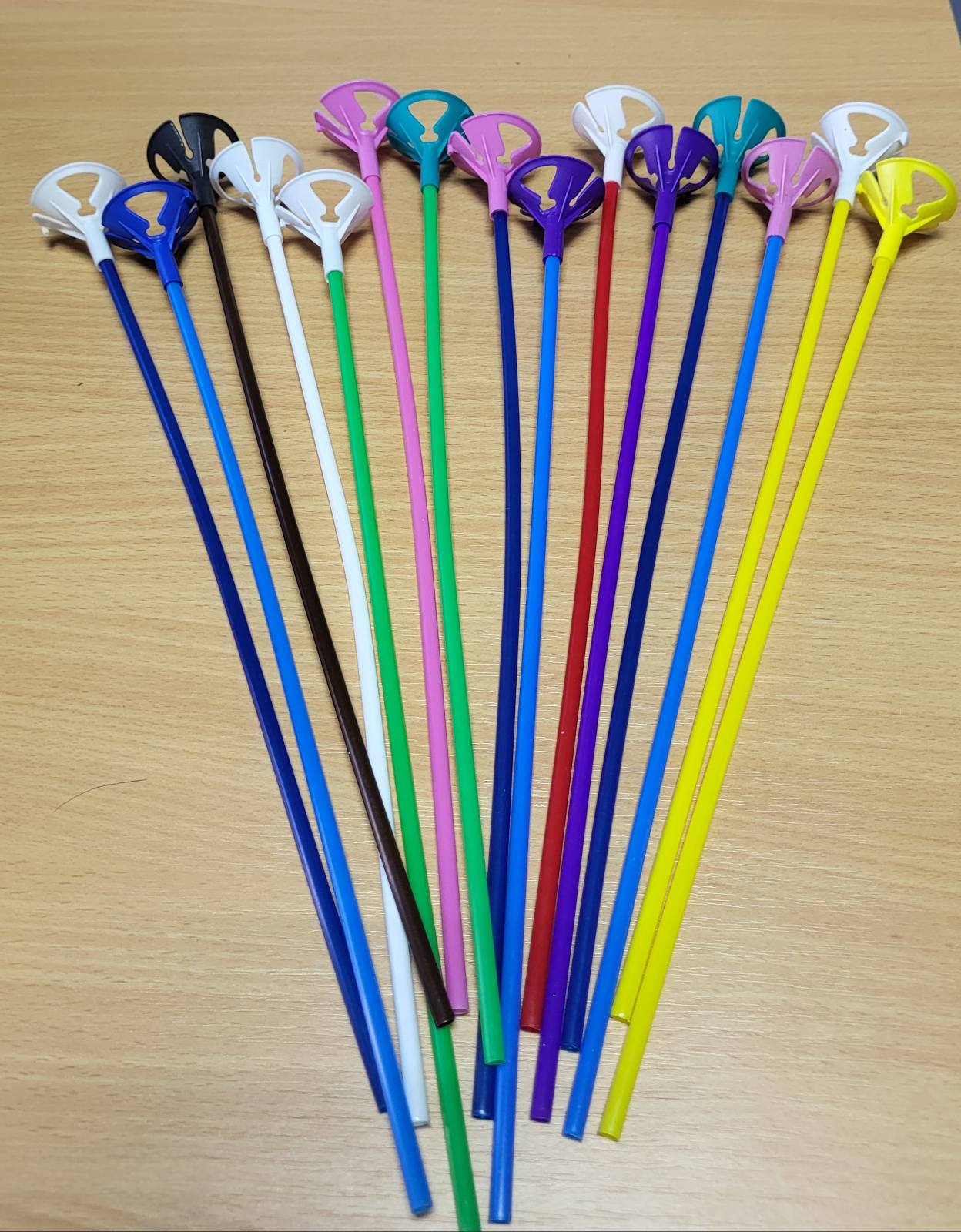 Паличка  для повітряних куль + Тримач-Чашечка  кольорові асорті