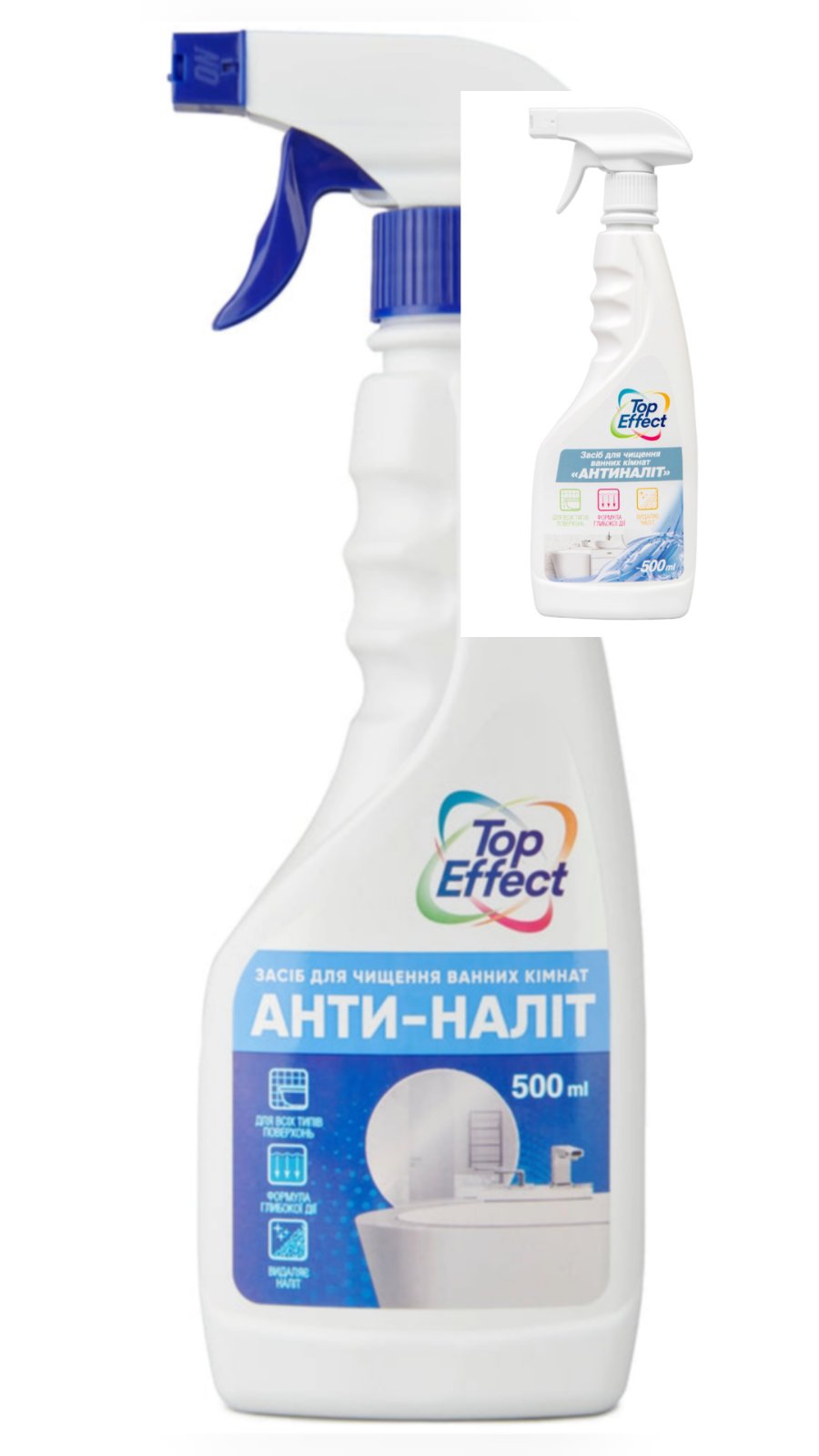 TOPEffect Універсальний засіб для миття ванної кімнати "Анти-наліт", спрей 500 мл