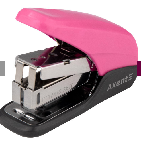 Степлер №24 Axent Shell PS до 20 аркушів рожевий