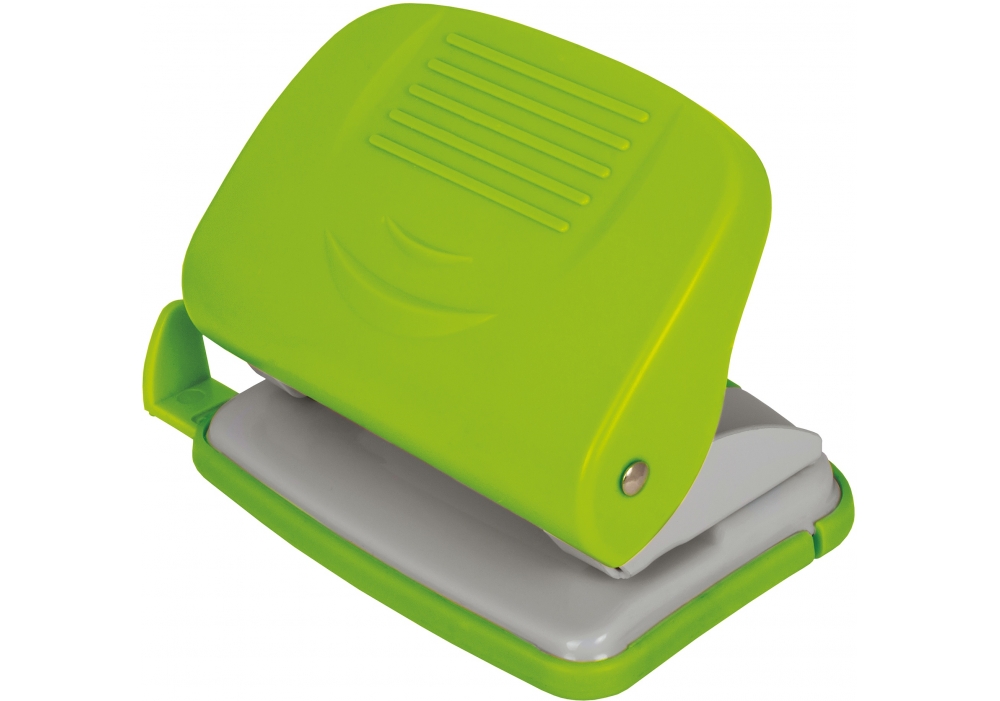 Діркопробивач до 20 арк., Economix, пласт. корпус, з лінійкою, салатовий E40134-13