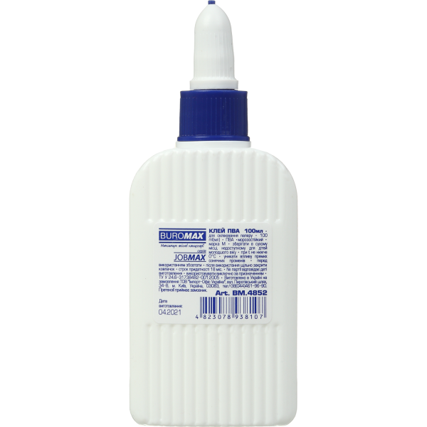 Клей ПВА 100 мл Buromax  ковпачок-дозатор BM.4852