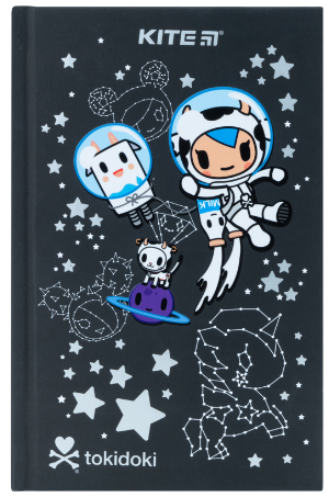 Книга записна тверда обкладинка А6, 80арк. клітинка TK-1