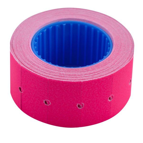 Цінник 22*12мм Buromax  прямокутний, зовнішня намотка, малиновий 6м BM.282101-29