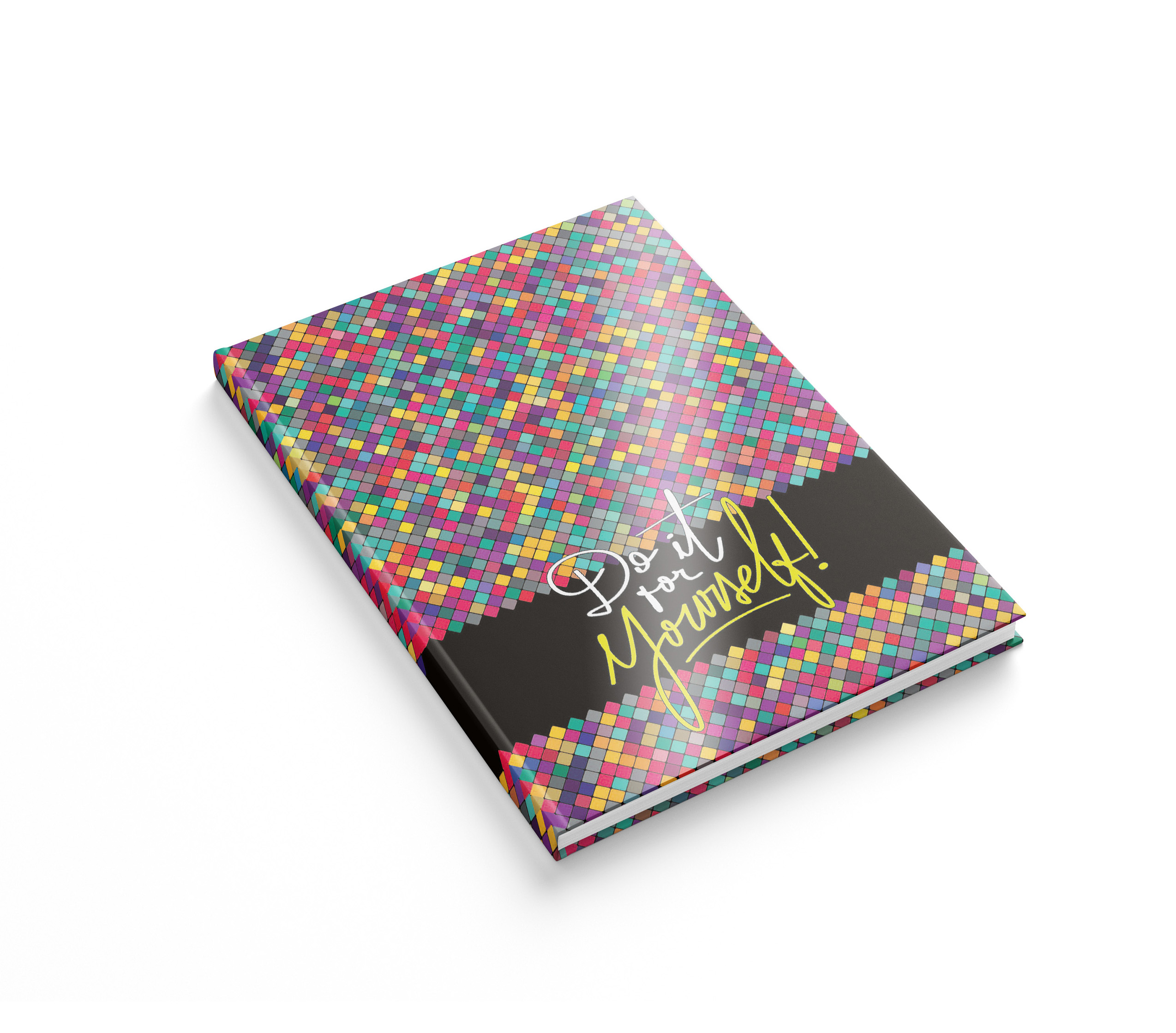 Блокнот А5 клітинка 64арк  тверда ламінована обкладинка 1В2528, Абстракція