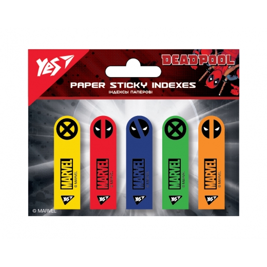 Закладки паперові YES "Marvel.Deadpool" 50x15мм, 100шт (5x20) 170313