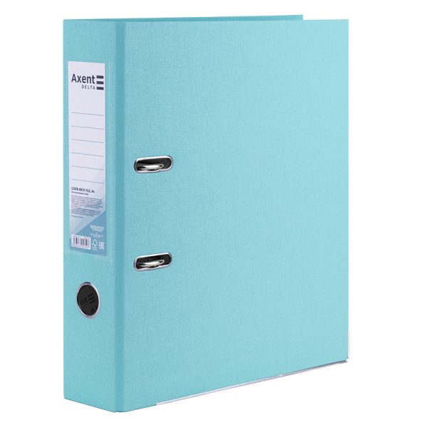 Папка-реєстратор одност. PP 7,5 cм,зібран,Pastelini,бірюзова D1714-22C