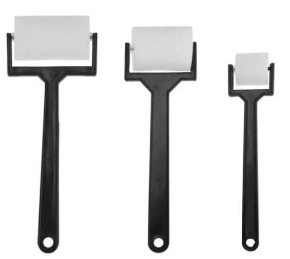 Набір спонжів-роликів поролонових художніх з пластиковими рукоятками,3 шт(120/60/12) S-1726