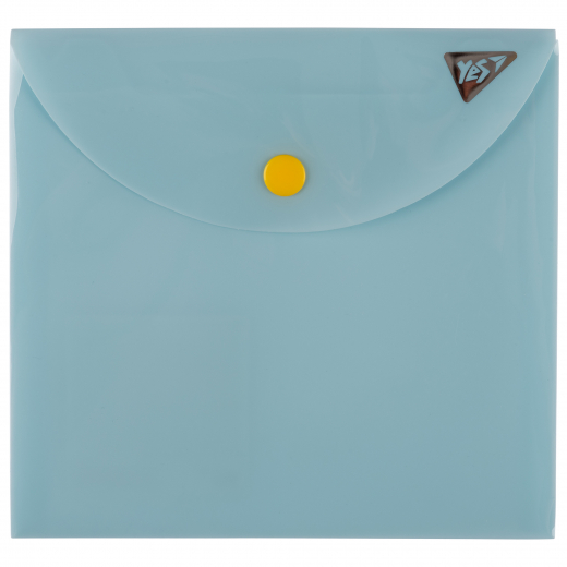 Папка-конверт Yes B6 на кнопці "Fusion" блакитна
