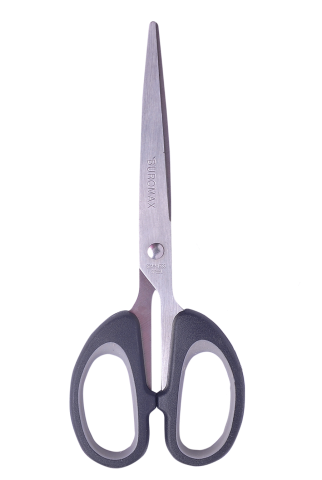 Ножицi офiснi JOBMAX, 163мм, сірі вставки