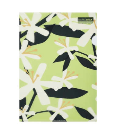 Папка-кутик, ARABESKI,  А4, матовий напівпрозорий пластик, салатовий BM.3854-15