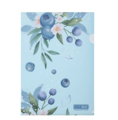 Папка-кутик, ARABESKI,  А4, матовий напівпрозорий пластик, морська хвиля BM.3854-17