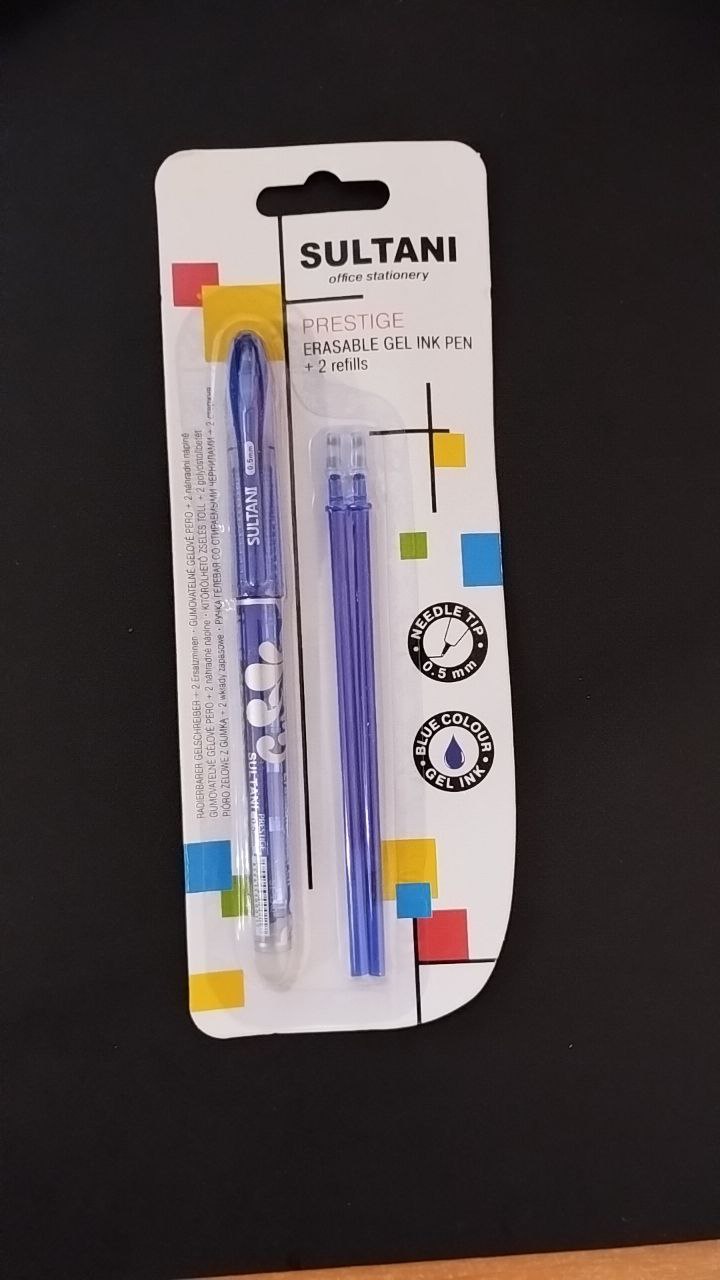 Ручка гел пиши-стирай PRESTIGE+ 2 стрижня, 0.5мм ST 5540B-70