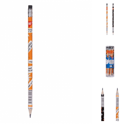 Олівець YES ч/гр круг. з ласт.  в пл. тубі "Гусь" 280588 36шт/уп