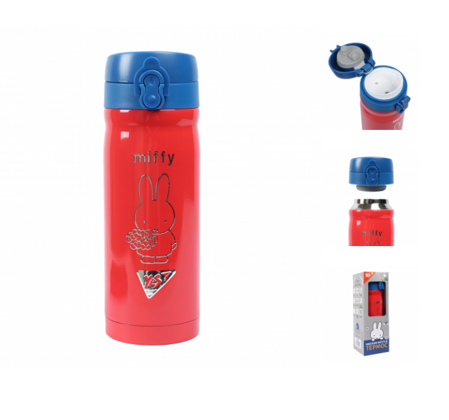 Термос Yes "Miffy" 350 мл, срібний 3D друк 708486