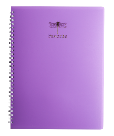 Зошит для нотаток FAVOURITE, PASTEL, А4, 80 арк., клітинка, пластикова обкладинка, бузковий