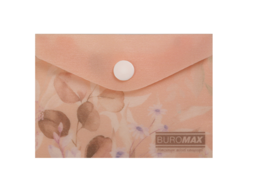 Папка-конверт на кнопці ARABESKI, А7, матовий напівпрозорий пластик, персиковий BM.3923-46
