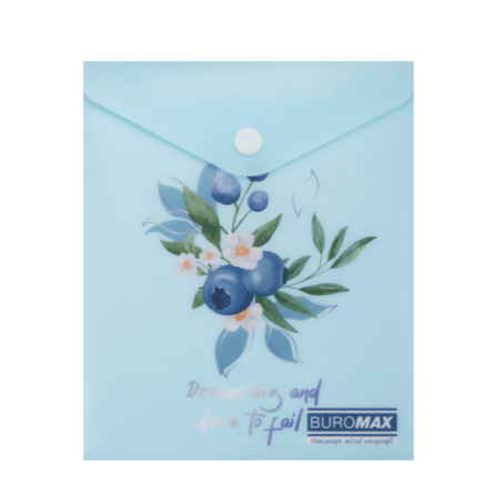 Папка конверт на кнопці ARABESKI, А6, матовий напівпрозорий, пластик, чароіт BM.3922-52