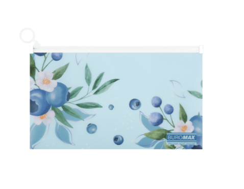 Папка-конверт на zip-блискавці ARABESKI, DL, матовий напівпрозорий пластик, морська хвиля BM.3949-17