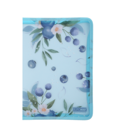 Папка-конверт на блискавці ARABESKI, А4, матовий напівпрозорий пластик, морська хвиля BM.3980-17