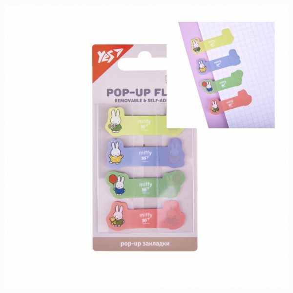Закладки Pop-up Yes Miffy пластик 80 шт