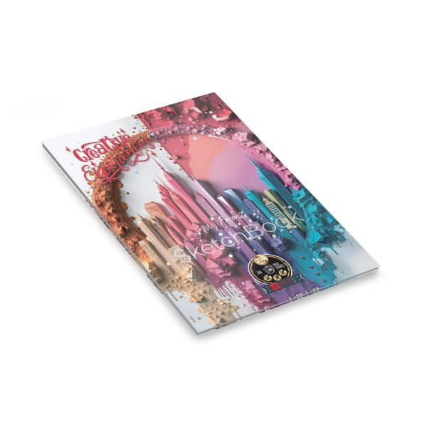 Скетчбук А4 28аркушів 250г/м Яскраві фарби