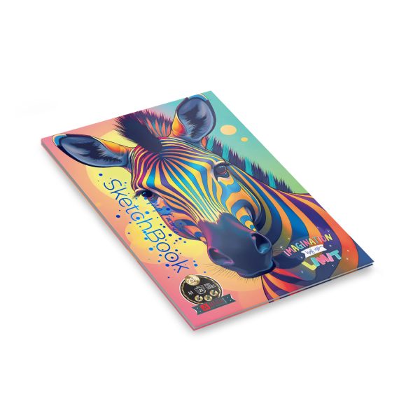 Скетчбук А4 28аркушів  250г/м, 1В3231,Кольорова зебра