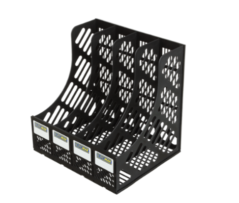 Лоток для паперів, вертикальний 4 в1, чорний BM.6101