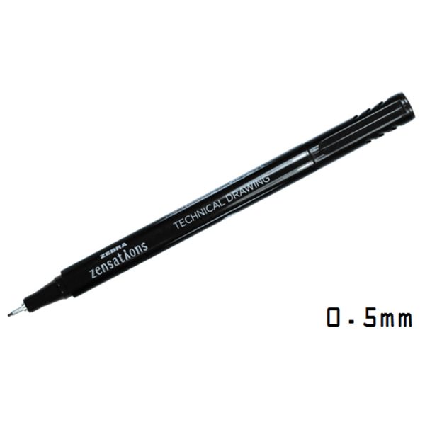 Рапідограф Zebra чорний 0,50мм Technical Drawing