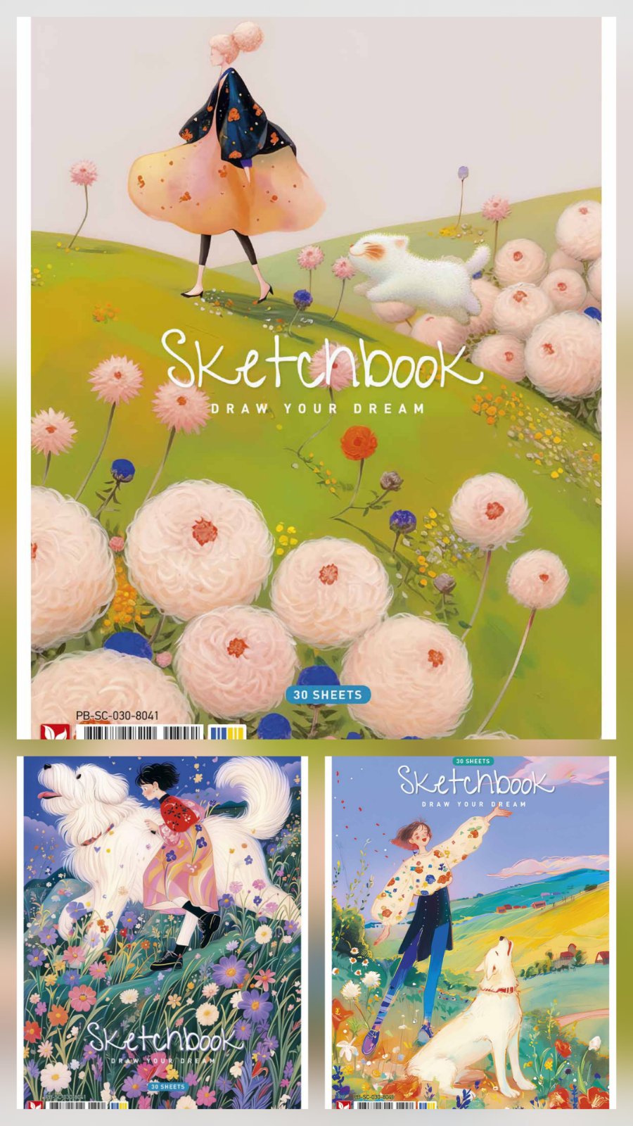 Альбом для малювання, спiраль, 30арк., 120г/м2, софт тач,