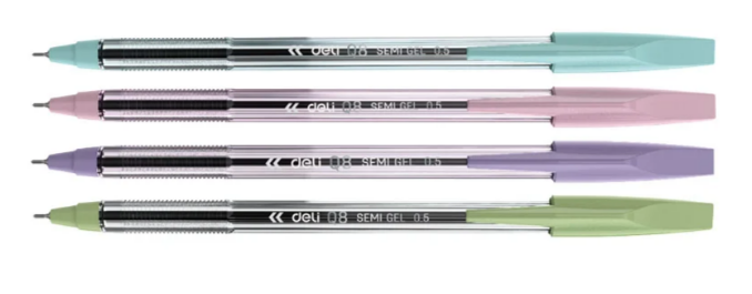 Ручка кулькова синя Deli EQ8-С ThinK 0.5 кольоровий корпус