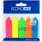 Закладки з клейким шаром "Стрілки" 12х45 мм Economix E20946, 125шт., пластикові напівпрозорі, 5 неонових кольорів