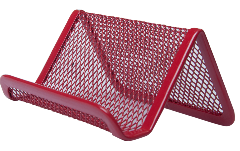 Підставка для візиток Buromax червона металева 95*80*45 BM6225-05