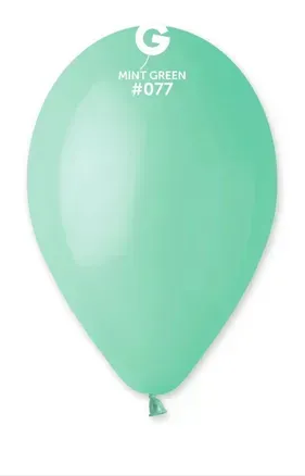 Латексна кулька Gemar м'ятна(077) пастель 10"(25см) 100шт.