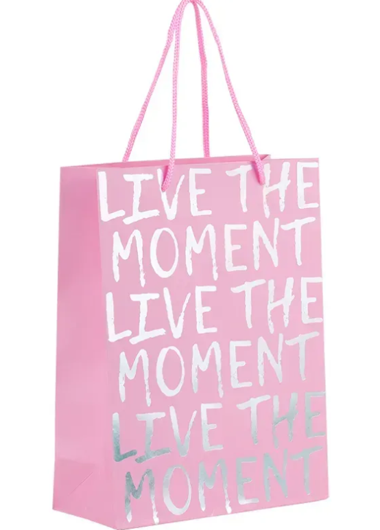 Пакет паперовий подарунковий, 18х24см, Live the moment