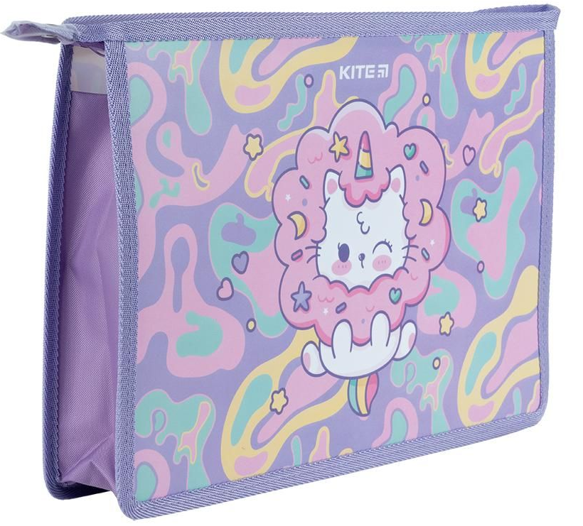 Папка на блискавці Kite Rainbow Catcorn K24-428-1, A4