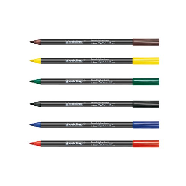 Наборр маркеров для фарфора 1-4 мм Centropen Porcelain 6 цветов, е-4200/6