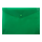 Папка-конверт А4 на кнопці, напівпрозора, зелений