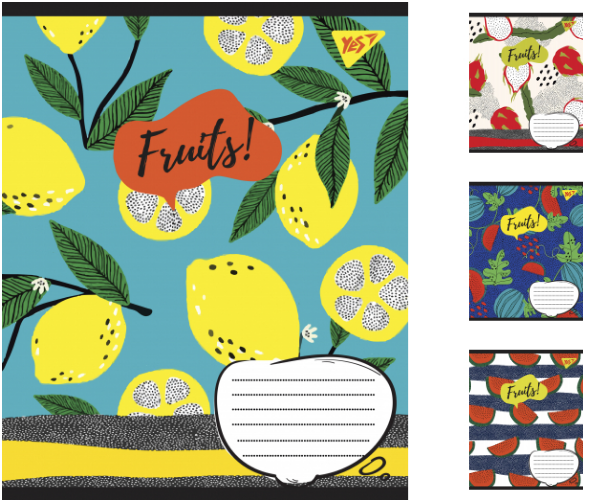 Зошит 48арк лінія YES 766025 Fruits