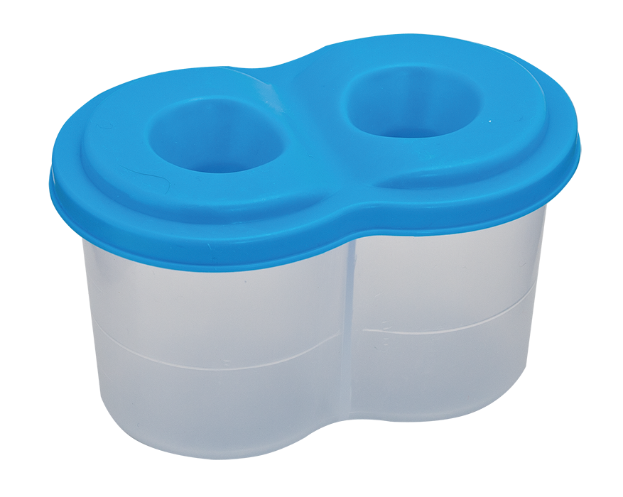 Стакан - непроливайка подвійний, синій  ZB.6901-02