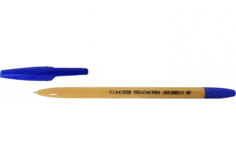 Ручка кулькова Economix E10187-02 "Yellow Pen" синя, 0,5 мм.